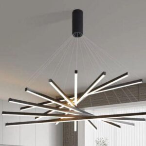 Lustre suspendu design éclaté LED noir