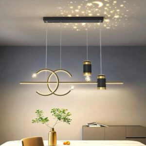 Suspension linéaire LED effet ciel étoilé