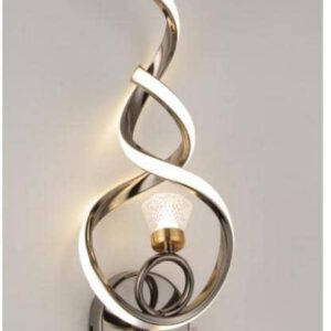 Lampe sur pied spirale chromée LED