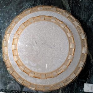 Plafonnier rond doré finition perlée