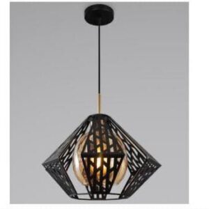 Suspension cage noire diamant