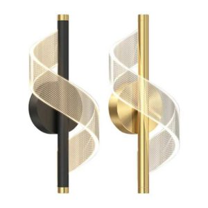 Applique murale LED barre torsadée
