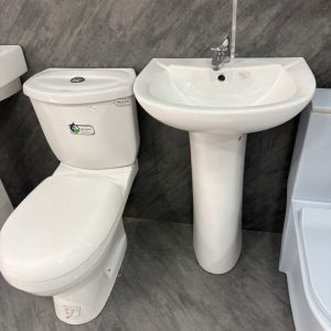 Ensemble WC et lavabo blanc Ocean