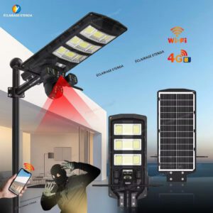 Lampadaire solaire LED avec caméra