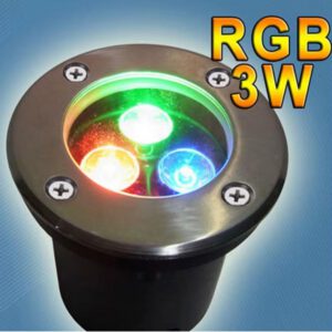 Spot LED encastrable de sol RGB 3W